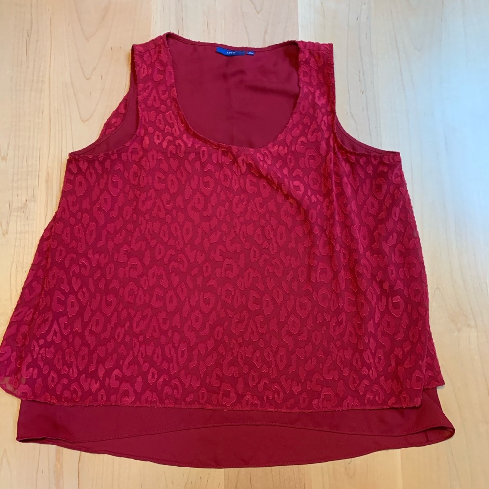 Magenta Leopard Print Tank (Apt 9)